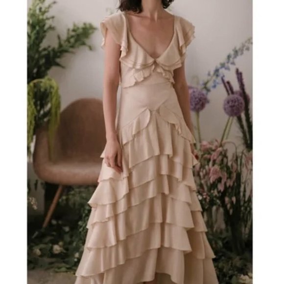 Sau Lee Rosie Dress Gown in Blush Size 0
